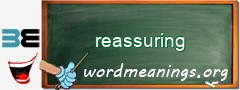 WordMeaning blackboard for reassuring